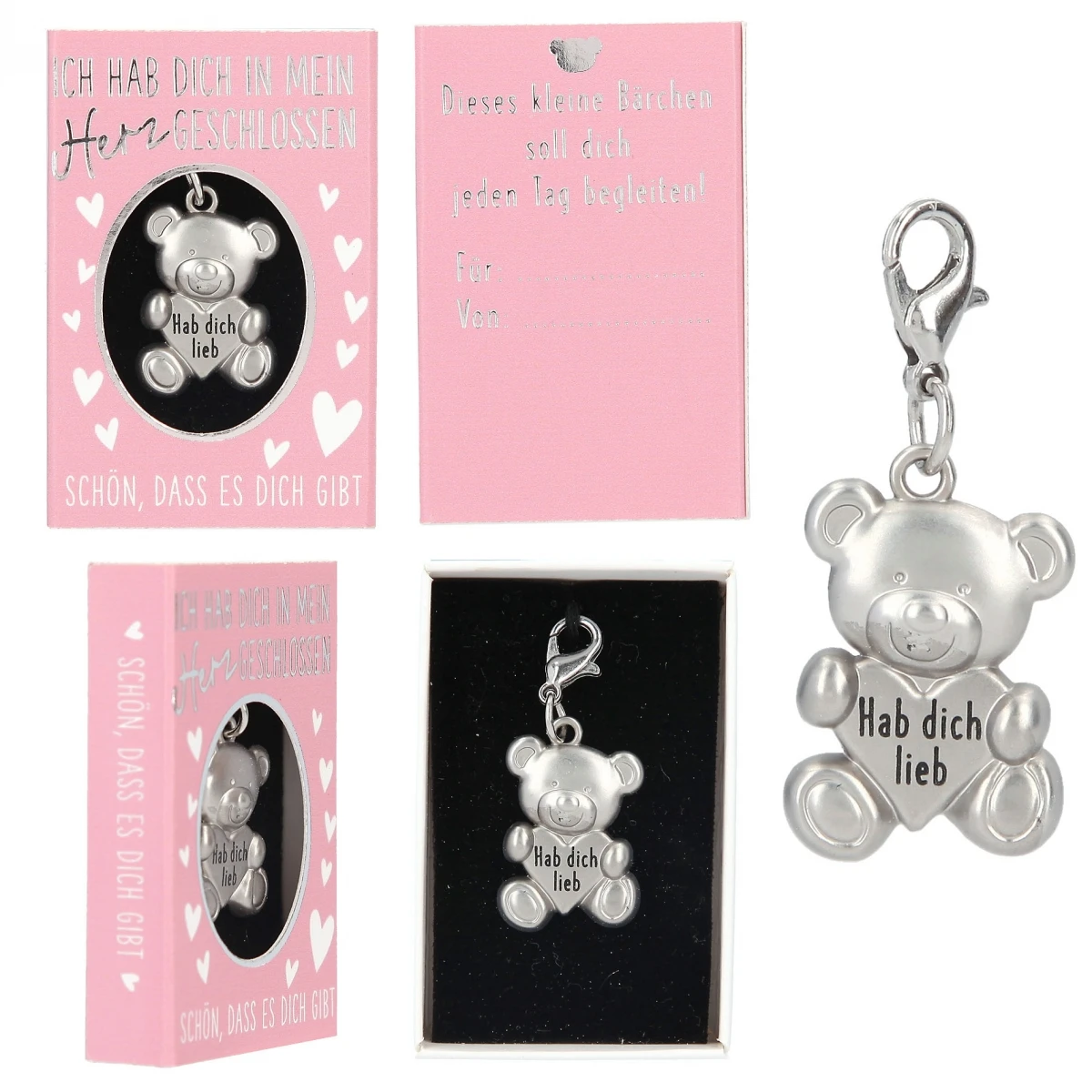 Depesche 11817 Teddy Bär Anhänger In Kleiner Schachtel - Hab Dich Lieb 3 Depesche 11817 Teddy Bär Anhänger In Kleiner Schachtel - Hab Dich Lieb