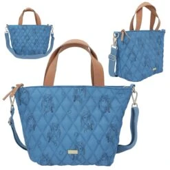 Depesche 12024 Miss Melody Mini Shopper BLUE QUILT Blau Gesteppt Shopper-Tasche