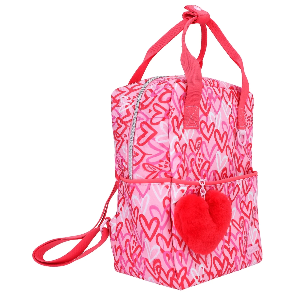 Depesche 12232 TOPModel Rucksack ONE LOVE Rot-rosa Mit Herzen Und Herzanhänger 5 Depesche 12232 TOPModel Rucksack ONE LOVE Rot-rosa Mit Herzen Und Herzanhänger – Bild 3