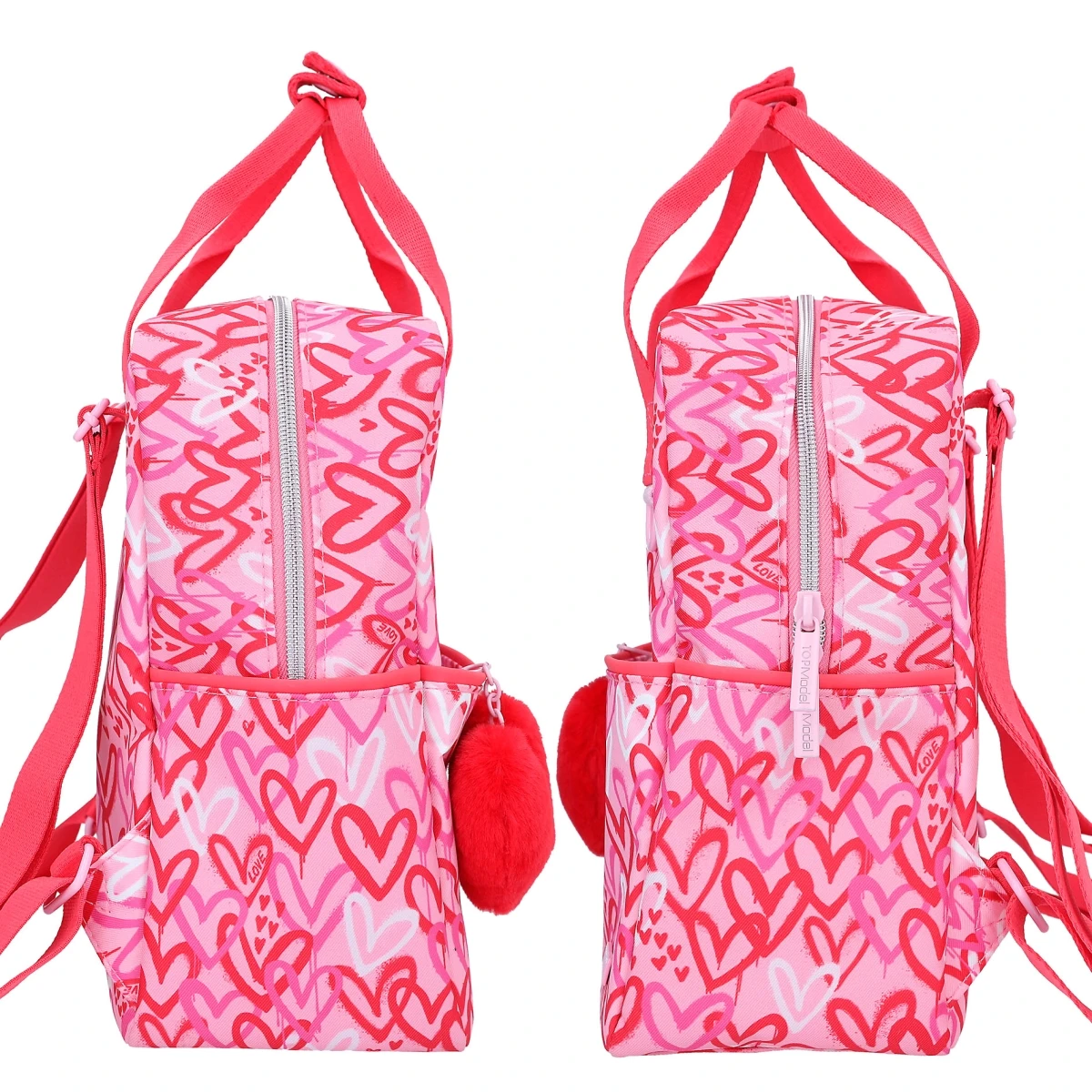 Depesche 12232 TOPModel Rucksack ONE LOVE Rot-rosa Mit Herzen Und Herzanhänger 6 Depesche 12232 TOPModel Rucksack ONE LOVE Rot-rosa Mit Herzen Und Herzanhänger – Bild 4