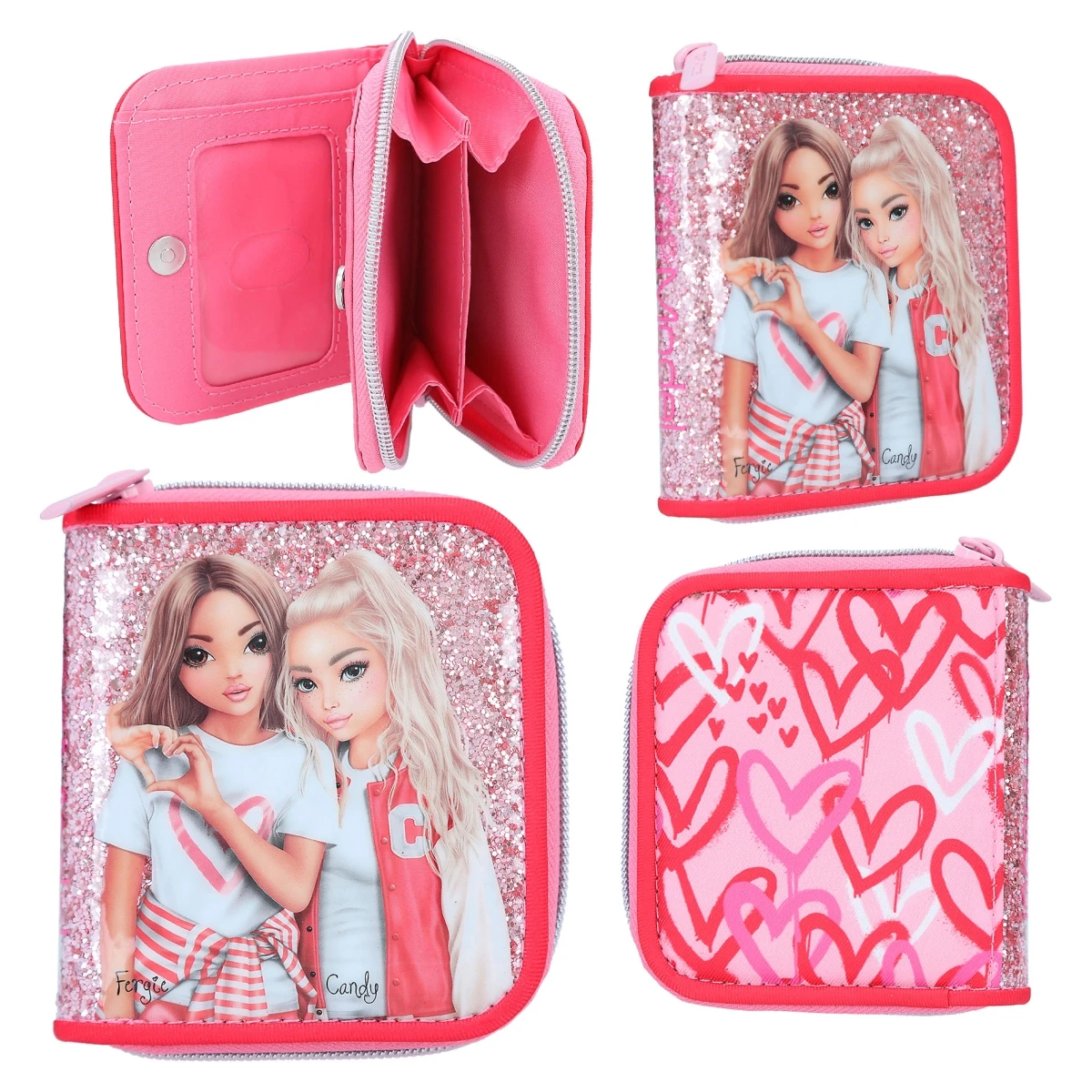 Depesche 12233 TOPModel Portemonnaie ONE LOVE Rot-rosa Mit Herzen Und Glitzer 3 Depesche 12233 TOPModel Portemonnaie ONE LOVE Rot-rosa Mit Herzen Und Glitzer