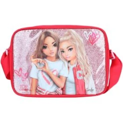 Depesche 12235 TOPModel Große Umhängetasche ONE LOVE Rot-rosa Herzen Und Glitzer -Nici || Wild Republic || Depesche Verkäufe 0012235 0012235 12235 2 image zoom