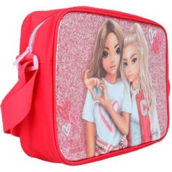 Depesche 12235 TOPModel Große Umhängetasche ONE LOVE Rot-rosa Herzen Und Glitzer -Nici || Wild Republic || Depesche Verkäufe 0012235 0012235 12235 3 image zoom