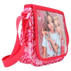 Depesche 12237 TOPModel Kleine Umhängetasche ONE LOVE Rot-rosa Herzen + Glitzer -Nici || Wild Republic || Depesche Verkäufe 0012237 0012237 12237 3 image zoom