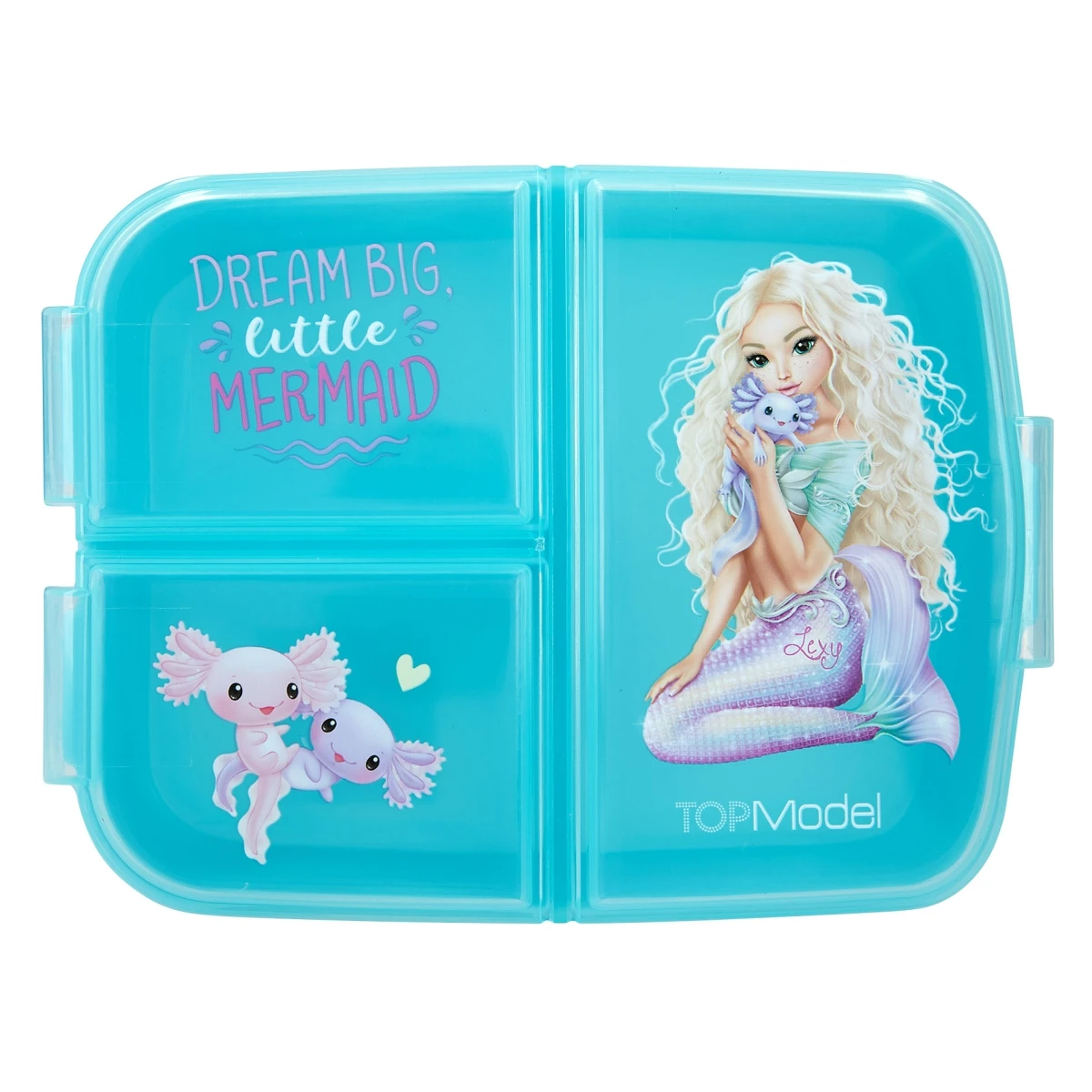 Depesche 12291 TOPModel Brotdose Lunchbox MERMAID Meerjungfrau & Axolotl Türkis 4 Depesche 12291 TOPModel Brotdose Lunchbox MERMAID Meerjungfrau & Axolotl Türkis – Bild 2