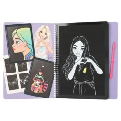 Depesche 12410 TOPModel Magic Scratch Book Kratzbilder Kreativ Jill & Chocolate -Nici || Wild Republic || Depesche Verkäufe 0012410 0012410 12410 3 image zoom