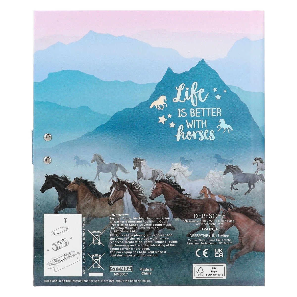 Depesche 12418 Pferd Miss Melody Tagebuch Mit Code Und Sound Weiß Mit Herde 8 Depesche 12418 Pferd Miss Melody Tagebuch Mit Code Und Sound Weiß Mit Herde – Bild 6