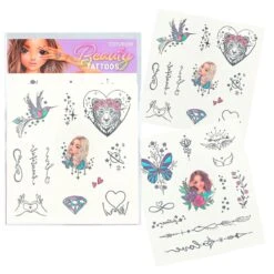 Depesche 12483 TOPModel Tattoos BEAUTY And ME Klebetattoos Einmaltatto (2 Bögen)