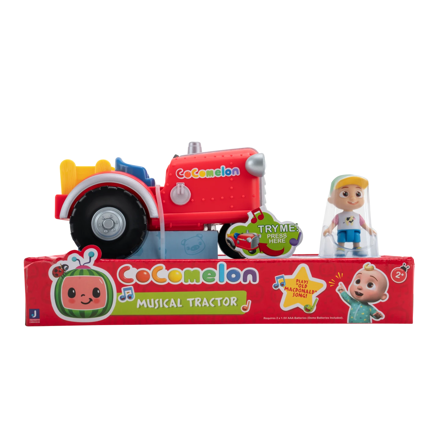 JAZWARES CoComelon Spielset Mitsing-Traktor Mit Sound Und 1 Figur Ca. 7cm CMW0140 4 JAZWARES CoComelon Spielset Mitsing-Traktor Mit Sound Und 1 Figur Ca. 7cm CMW0140 – Bild 2