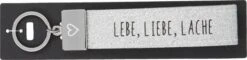 Depesche 4298 Glücksfilz Schlüsselband Anhänger 038 Lebe, Liebe, Lache (Glitzer)