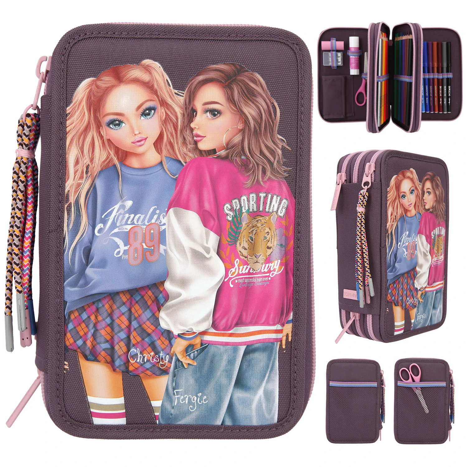 Depesche 11534 TOPModel 3-Fach Federtasche COLLEGE Modelprint Pflaume 3 Depesche 11534 TOPModel 3-Fach Federtasche COLLEGE Modelprint Pflaume