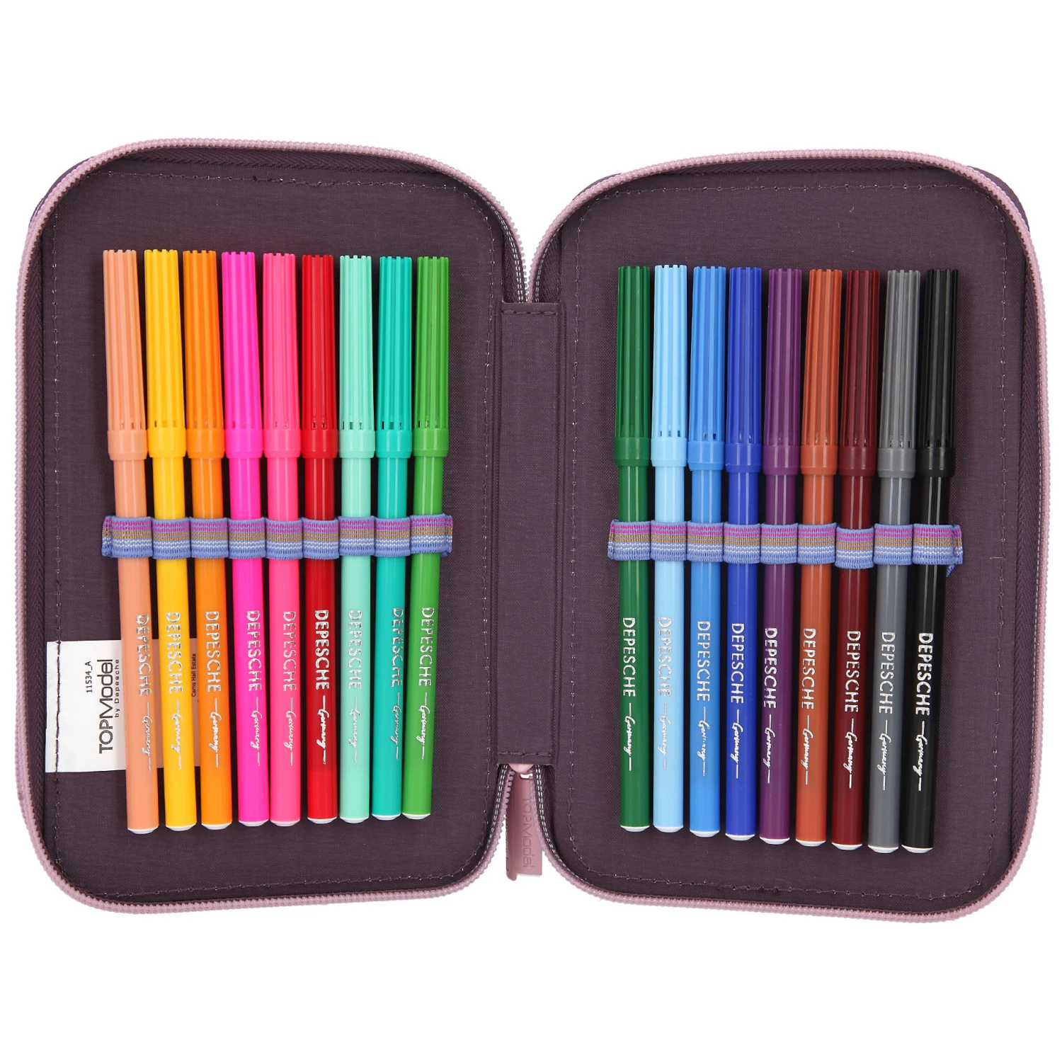 Depesche 11534 TOPModel 3-Fach Federtasche COLLEGE Modelprint Pflaume 8 Depesche 11534 TOPModel 3-Fach Federtasche COLLEGE Modelprint Pflaume – Bild 6