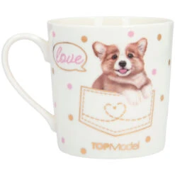 Depesche 12027 TOPModel Tasse Becher CORGI Hund & Hayden Rosa Geschenkverpackung -Nici || Wild Republic || Depesche Verkäufe 12027 4