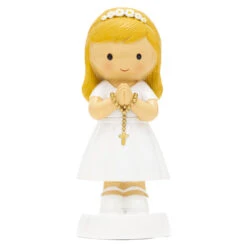 Little Drops Of Water Erstkommunion Mädchen Auf Sockel Mit Rosenkranz 18039