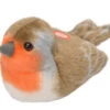 Wild Republic 19490 Rotkehlchen Mit Naturgetreuem Sound Plüsch Ca 17cm