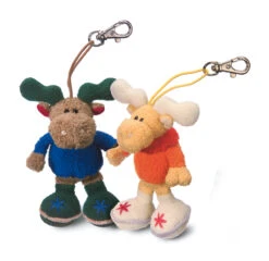 Nici 23906 Anhänger Mit Karabiner Plüsch 12cm Elch Detlef - Blau -Nici || Wild Republic || Depesche Verkäufe 23906 1