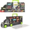 Dickie Toys Transporter Inkl. 4 Fahrzeuge Und 7 Zubehör (Platz Für 28 Fahrzeuge)