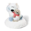 Nici 34725 Eisbär & Robbe Auf Kissen (15cm/10cm) Plüsch Kuscheltier White World