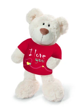 Nici 37756.1 Classic Bear Creme Mit Rotem T-Shirt "I Love You" 35cm Plüsch Schlenker -Nici || Wild Republic || Depesche Verkäufe 37756 1 1