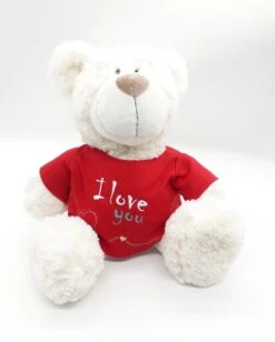 Nici 37756.1 Classic Bear Creme Mit Rotem T-Shirt "I Love You" 35cm Plüsch Schlenker -Nici || Wild Republic || Depesche Verkäufe 37756 1 10