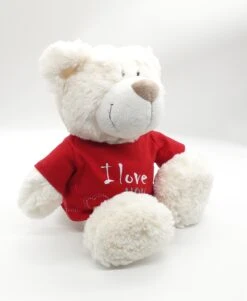 Nici 37756.1 Classic Bear Creme Mit Rotem T-Shirt "I Love You" 35cm Plüsch Schlenker -Nici || Wild Republic || Depesche Verkäufe 37756 1 9