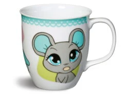 Nici 37792 Tasse Graue Maus Sweet Hearts Porzellan Kaffeetasse Teetasse