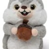 Eichhörnchen Mit Nuss Stofftier Plüsch Ca. 26cm - Grau 3783