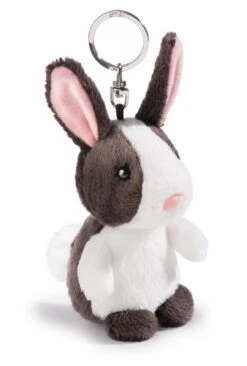 Nici 41117 Schlüsselanhänger Hase Schwarz-weiß Haustier Ca 10cm Plüsch