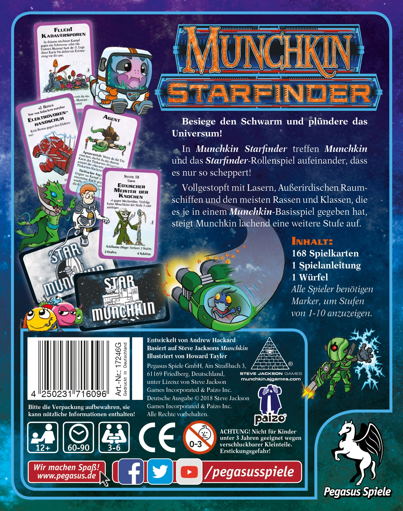 Munchkin Starfinder Kartenspiel Pegasus Spiele 17246G 4 Munchkin Starfinder Kartenspiel Pegasus Spiele 17246G – Bild 2