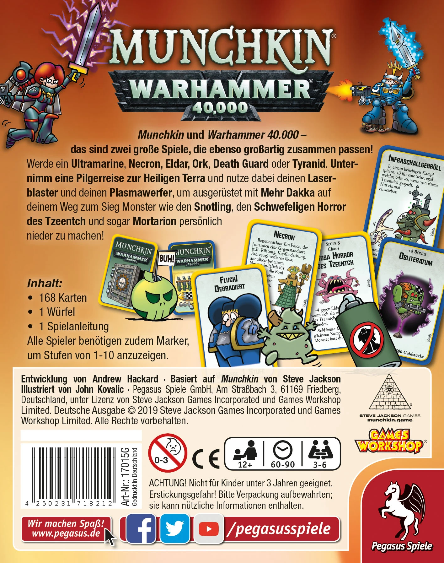 Munchkin Warhammer 40.000 Kartenspiel Pegasus Spiele 17015G 4 Munchkin Warhammer 40.000 Kartenspiel Pegasus Spiele 17015G – Bild 2