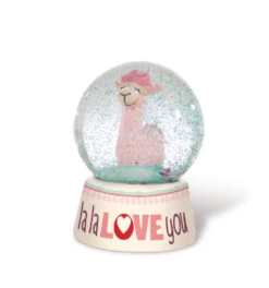 Nici 42707 Schüttelkugel Schneekugel La-La-Lama-Love Lama Rosa 6,5cm