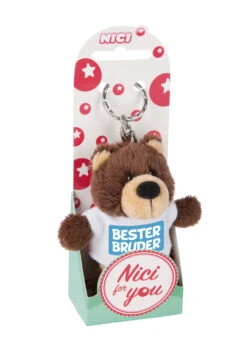 Nici 44705 Schlüsselanhänger Bär Mit T-Shirt Ca 10cm - Bester Bruder -Nici || Wild Republic || Depesche Verkäufe 44705 02 ZA Frei 1462x2048