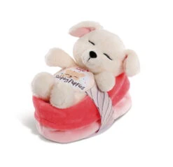Nici 45370 Sleeping Puppies Schlafendes Hundebaby Im Körbchen 12cm Creme