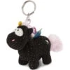 Nici 47370 Schlüsselanhänger Schwarzes Einhorn Rainbow Yin & Yang 10cm Plüsch