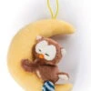 Nici 47875 Eule Oscar 9cm Schlafend Auf Dem Mond Plüsch Anhänger Loop Owlsons
