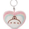 Nici 48221 Schlüsselanhänger Herzförmig Molang Regenbogen 8cm Plüsch Kawaii