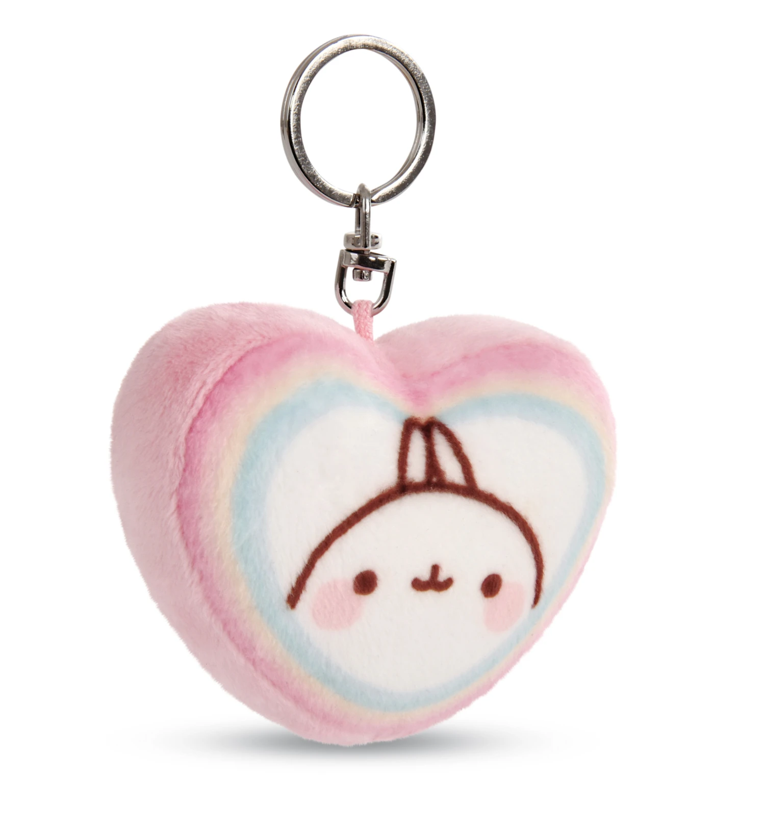 Nici 48221 Schlüsselanhänger Herzförmig Molang Regenbogen 8cm Plüsch Kawaii 4 Nici 48221 Schlüsselanhänger Herzförmig Molang Regenbogen 8cm Plüsch Kawaii – Bild 2