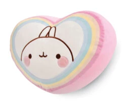 Nici 48228 Kissen Herzförmig Molang Regenbogenherz 40x30cm Stretch-Plüsch Kawaii -Nici || Wild Republic || Depesche Verkäufe 48228 03 ZA Frei