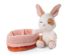 Nici 48707 Sleeping Pets Bunnies Hase Karamell Punkte 12cm Schlafend Im Körbchen -Nici || Wild Republic || Depesche Verkäufe 48707 03 ZA Frei 2048x1602