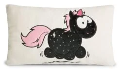 Nici 41428 Kissen Schwarzes Einhorn Carbon Flash Rechteckig 43x25cm Plüsch -Nici || Wild Republic || Depesche Verkäufe 57hFP5PNF43xtr6