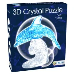 HCM Kinzel Crystal Puzzle 3D - Großer Delfin 95 Teile Ca. 18cm 59115 -Nici || Wild Republic || Depesche Verkäufe 59115 V 1 kk
