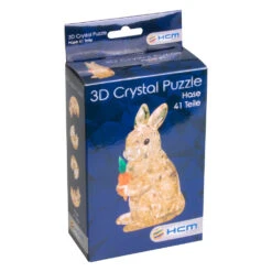 HCM Kinzel Crystal Puzzle 3D - Hase Mit Karotte 41 Teile Ca. 10cm 59178 -Nici || Wild Republic || Depesche Verkäufe 59178 V 1