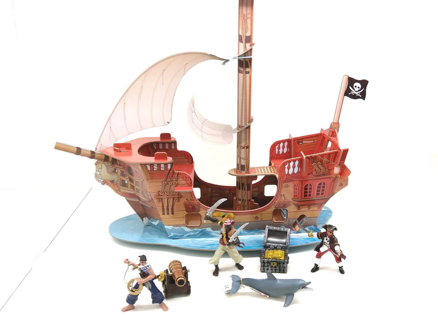 Papo 60256 Piratenschiff Aus Hochwertig Bedruckter Kartonage Inkl. 6 Figuren 3 Papo 60256 Piratenschiff Aus Hochwertig Bedruckter Kartonage Inkl. 6 Figuren