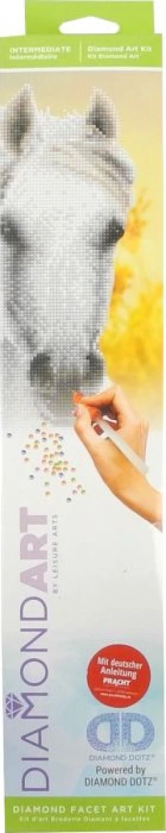 Diamond Dotz Diamantbilder - Weißes Pferd Ca. 37x37cm