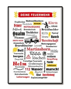 Gilde 67968 Metall Schild "Deine Feuerwehr" Ca. 30x42 Cm