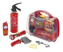 Theo Klein Feuerwehr Koffer Set Mit Handy + Lampe + Feuerlöscher Und Axt 8984