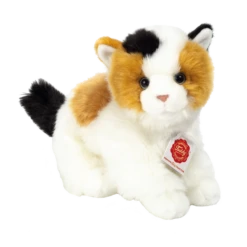 Teddy Hermann 90698 Glückskatze Weiß Rot Schwarz Ca. 24cm Plüsch Kuscheltier
