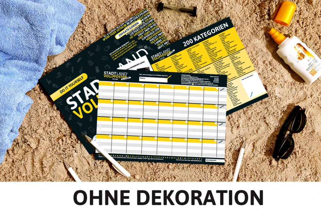 Stadt Land Vollpfosten Do It Yourself DinA4 Format Mit 200 Kategorien Reisespiel 6 Stadt Land Vollpfosten Do It Yourself DinA4 Format Mit 200 Kategorien Reisespiel – Bild 4