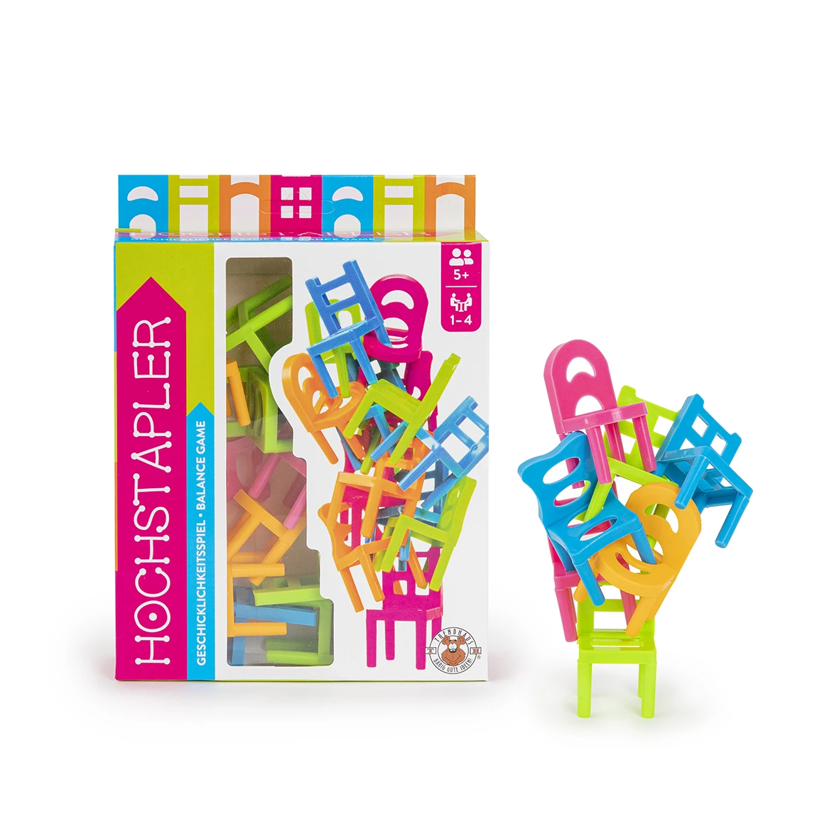 Trendhaus 955494 Hochstapler Geschicklichkeits-Spiel 18-teilig Bunte Stühle 3 Trendhaus 955494 Hochstapler Geschicklichkeits-Spiel 18-teilig Bunte Stühle