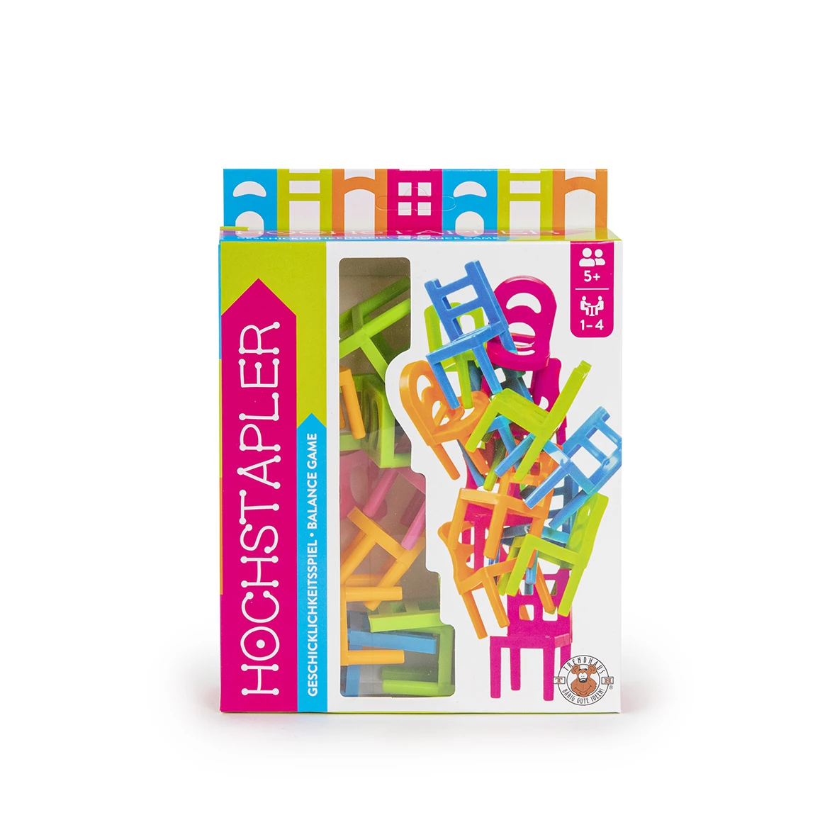 Trendhaus 955494 Hochstapler Geschicklichkeits-Spiel 18-teilig Bunte Stühle 4 Trendhaus 955494 Hochstapler Geschicklichkeits-Spiel 18-teilig Bunte Stühle – Bild 2
